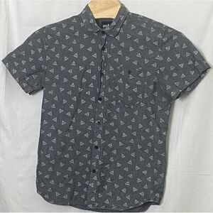 Harry Potter Deathly Hallows Shirt Mens L Dark Gray Triangle Symbol Short Sleeve